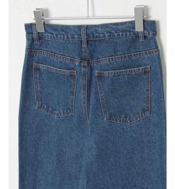 VENCE share style「センター切り替えワイドデニムパンツ」|デニム|