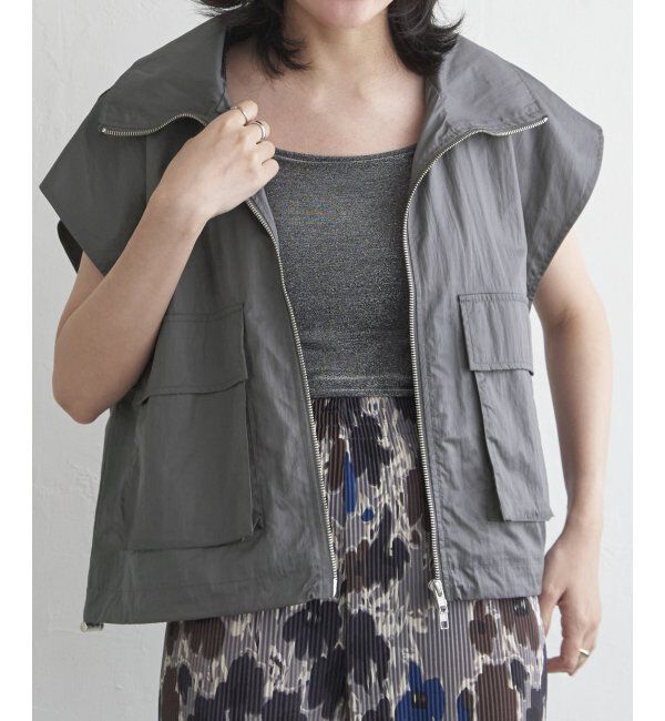 VENCE share style「パールタフタスタンドベスト」|その他|