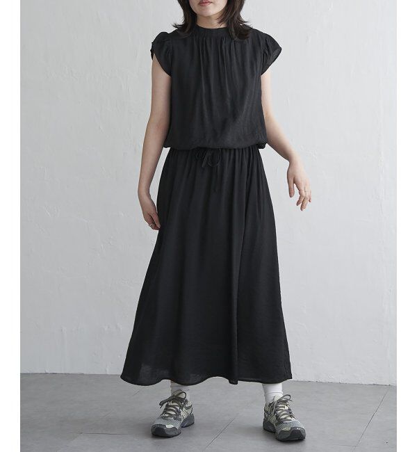 VENCE share style「RNオーガンプチハイネックワンピース」|ワンピース|ブラック