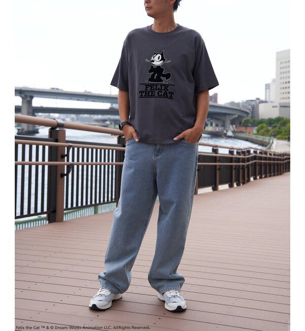 VENCE share style「"Felix the cat" フィリックス・ザ・キャット / フロッキープリントTシャツ」|Tシャツ・カットソー|