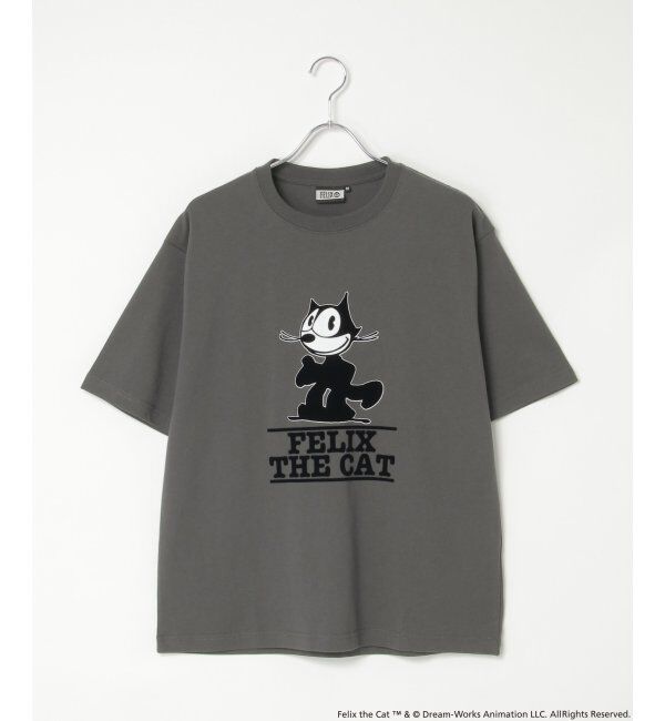 VENCE share style「"Felix the cat" フィリックス・ザ・キャット / フロッキープリントTシャツ」|Tシャツ・カットソー|