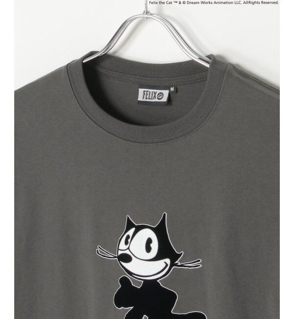 VENCE share style「"Felix the cat" フィリックス・ザ・キャット / フロッキープリントTシャツ」|Tシャツ・カットソー|