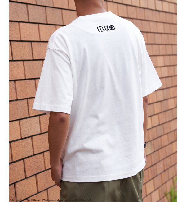 VENCE share style「"Felix the cat" フィリックス・ザ・キャット / フロッキープリントTシャツ」|Tシャツ・カットソー|