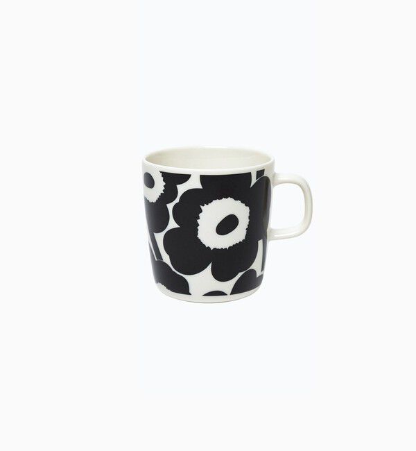 Marimekko「Unikko マグカップ 400ml」|その他|ブラック&times;ホワイト