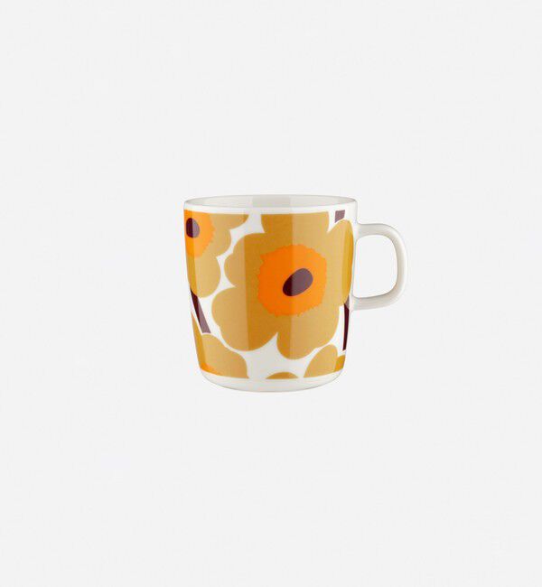 Marimekko「Unikko マグカップ 400ml」|その他|ﾎﾜｲﾄ&times;ｷｬﾗﾒﾙ&times;ｵﾚﾝｼﾞ
