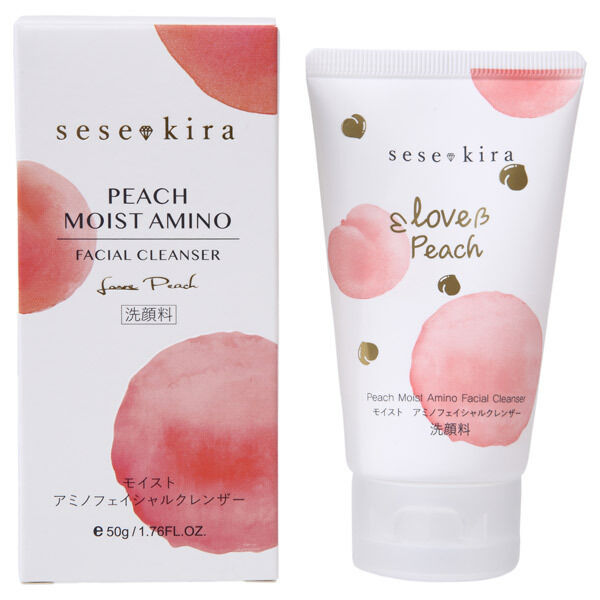  「セセキラ ピーチ モイストアミノフェイシャルクレンザー ケース入 (50g)」|洗顔料|