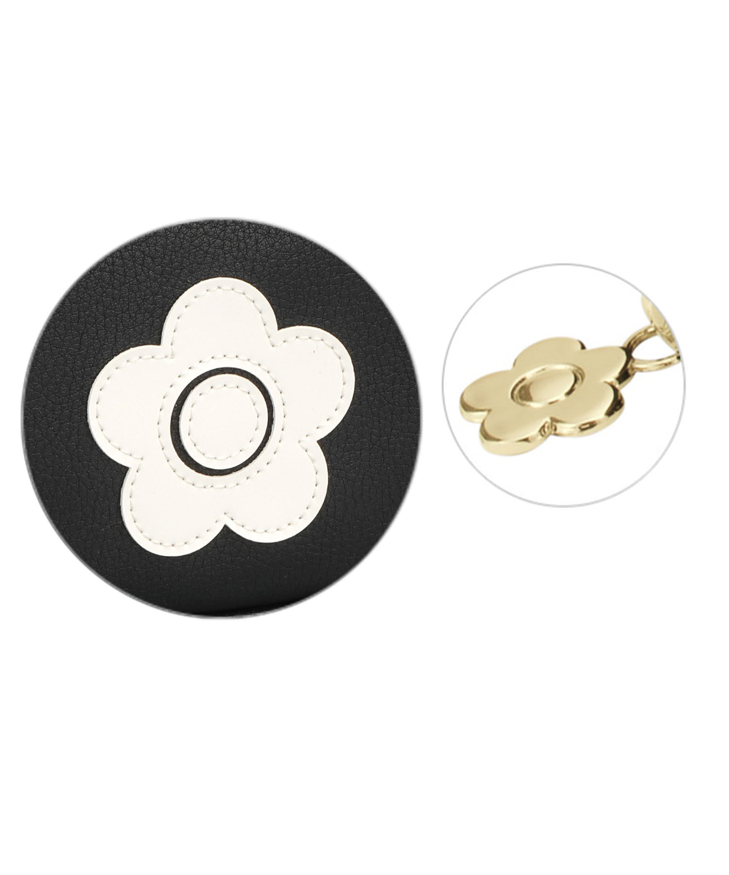 MARY QUANT「エナメルアイコンデイジーパッチ ミニマルポーチ」|ポーチ|