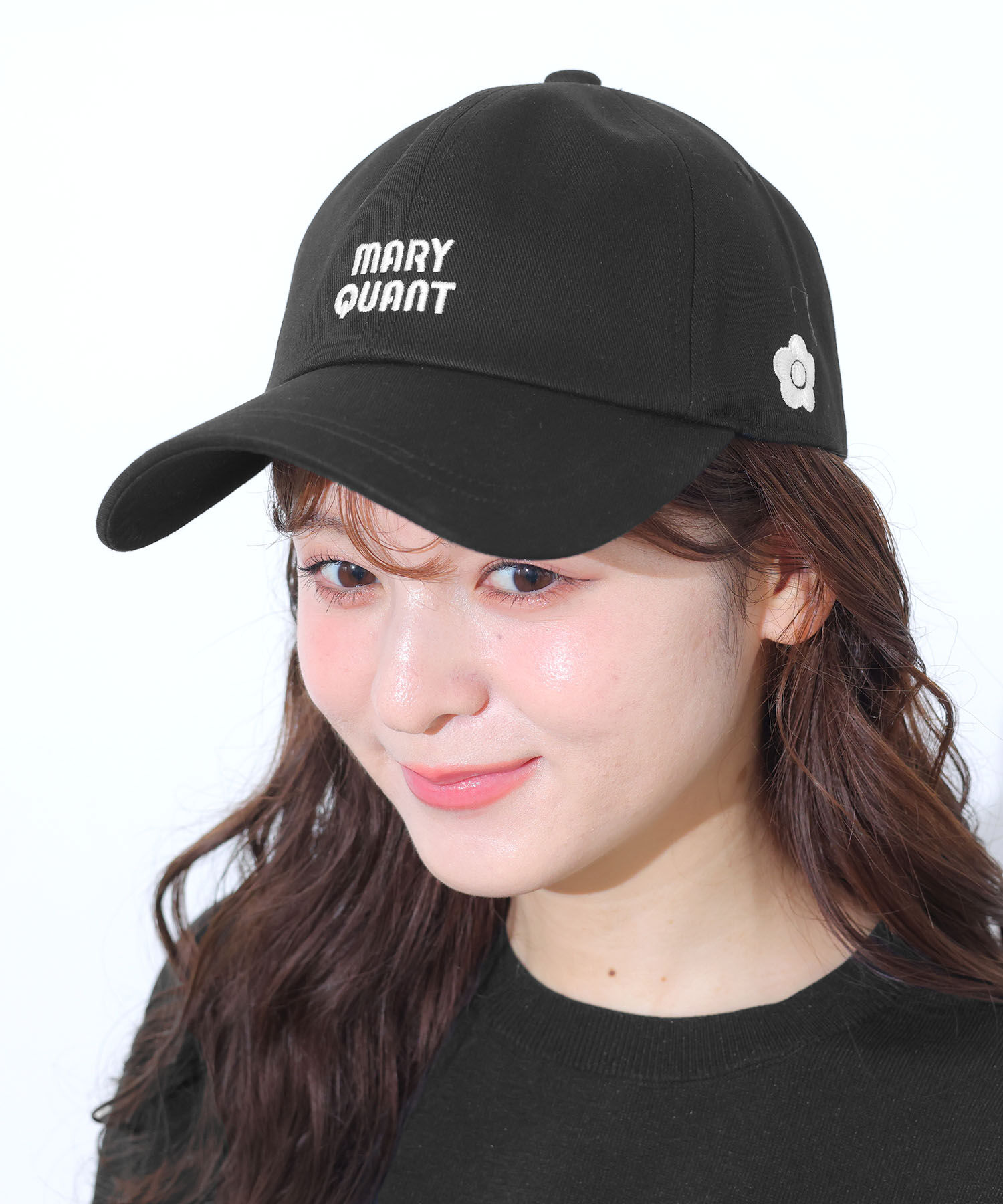 MARY QUANT「レトロロゴ キャップ」|キャップ・キャスケット|ブラック