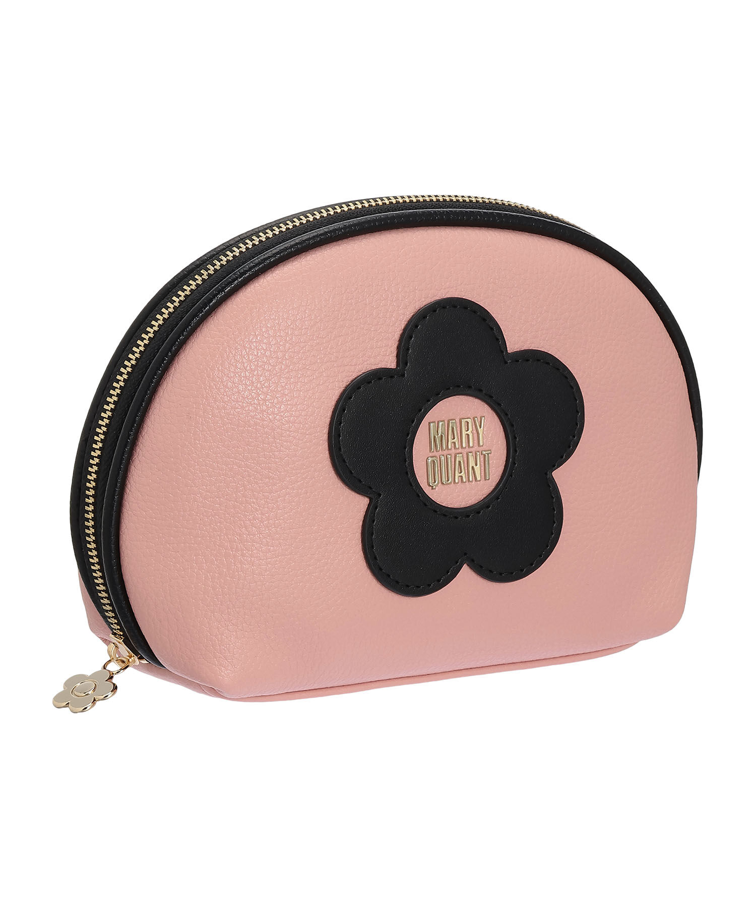MARY QUANT「センターロゴデイジー ラウンドポーチL」|ポーチ|ピンク