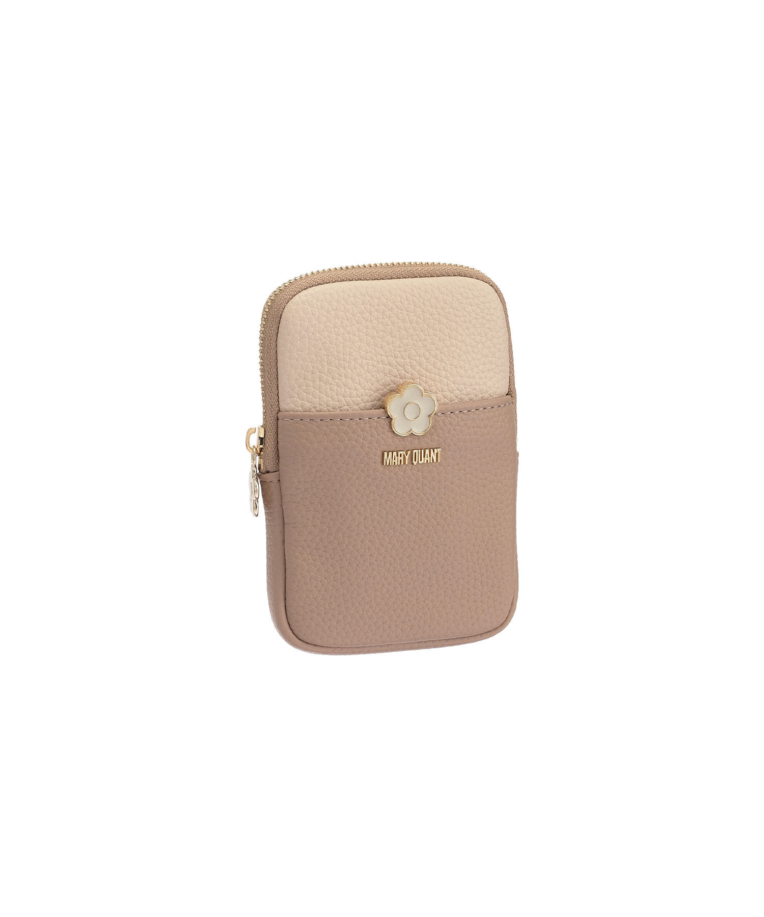 MARY QUANT「バイカラーエポデイジー リップポーチ」|ポーチ|ベージュ