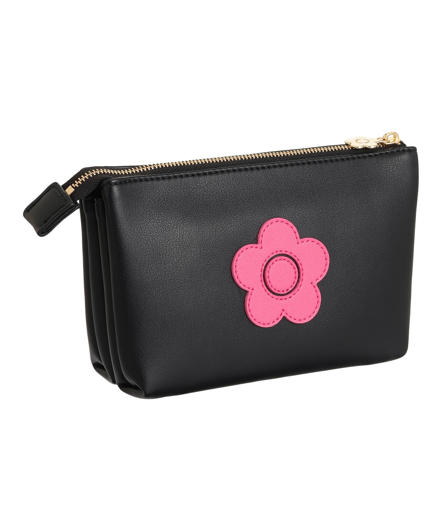 MARY QUANT「レトロロゴパッチ 3ポケットポーチ」|ポーチ|