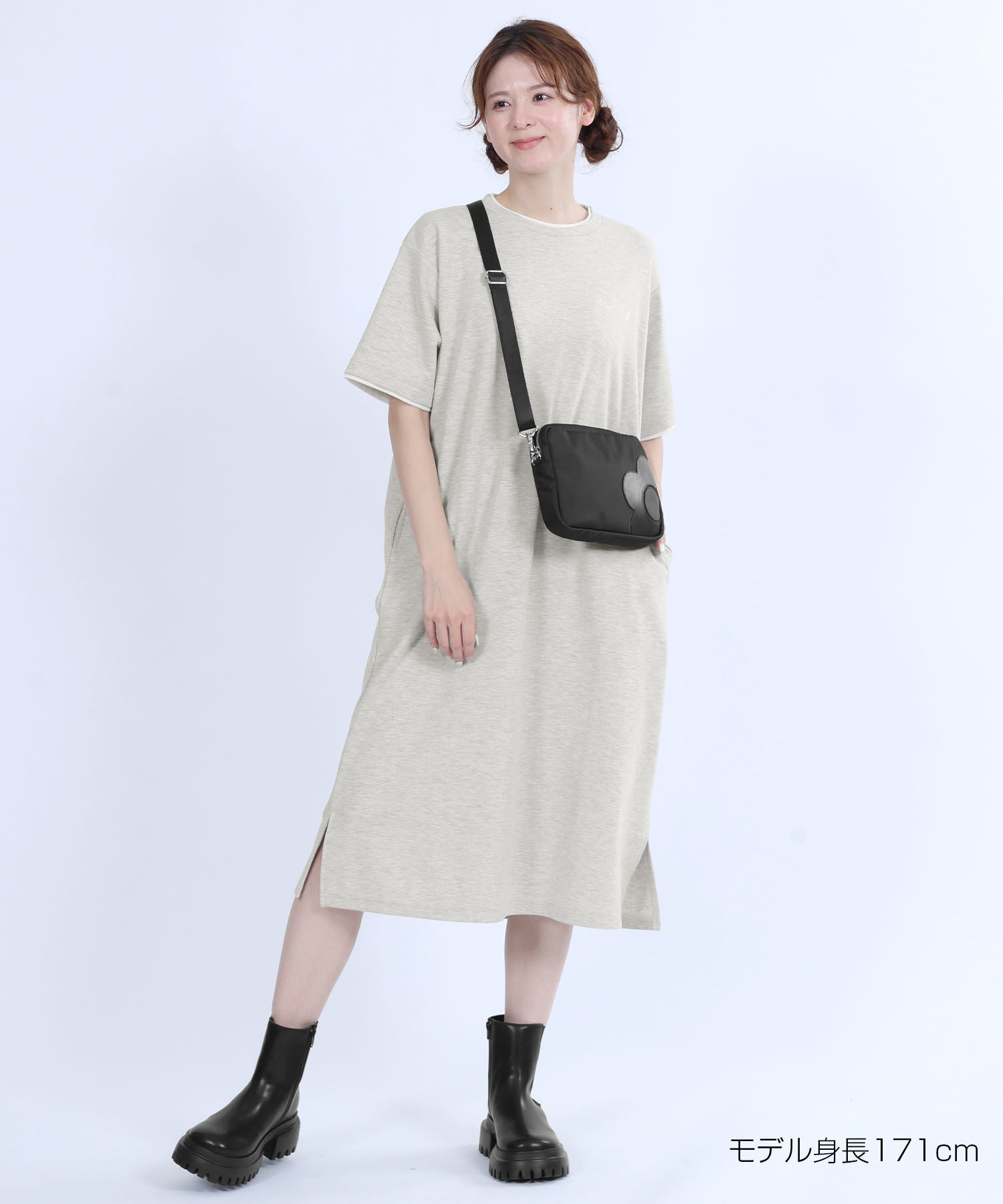 MARY QUANT「フェイクレイヤード ワンピース」|ワンピース|グレー