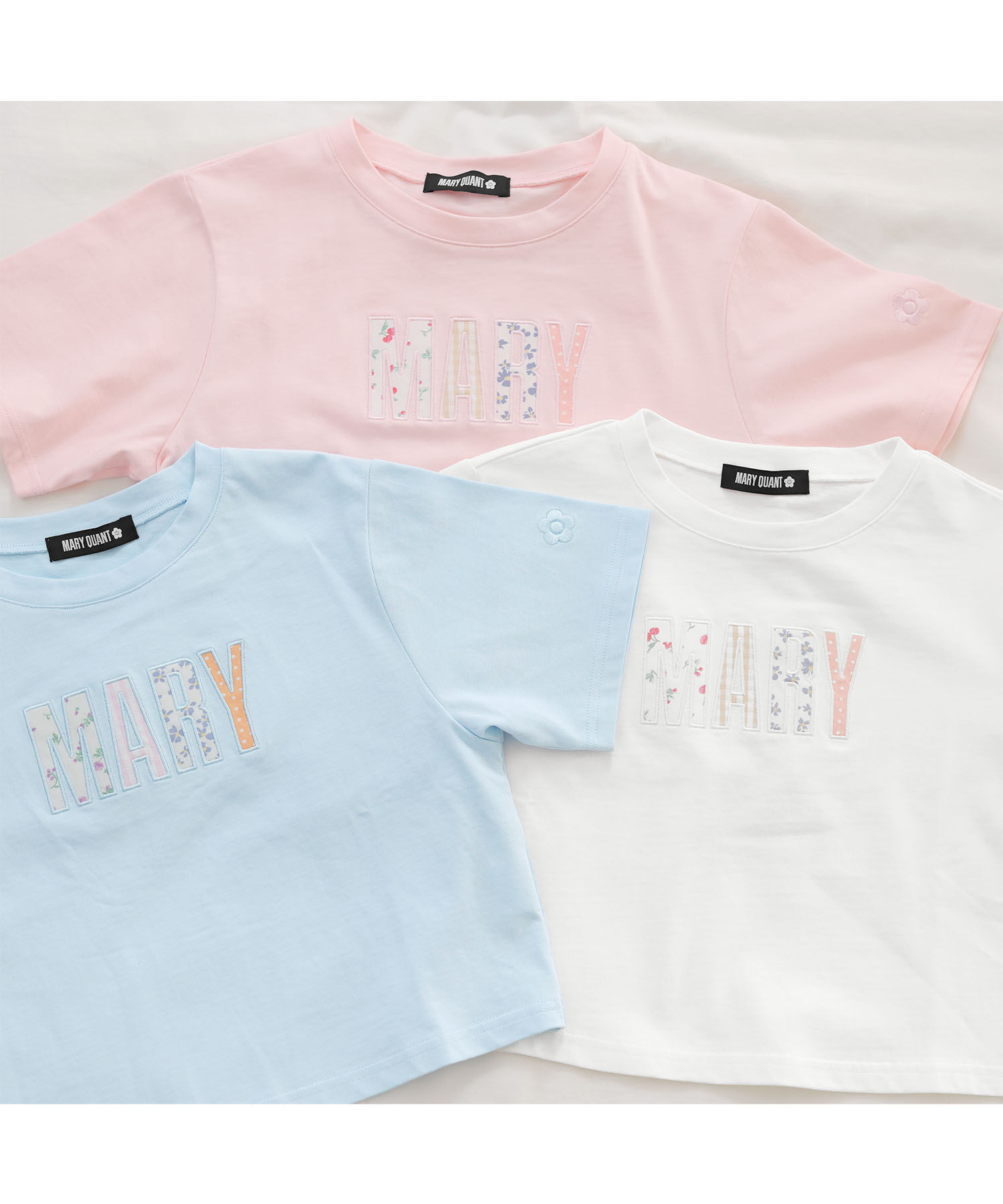 MARY QUANT「MARYアップリケロゴ Tシャツ」|Tシャツ・カットソー|