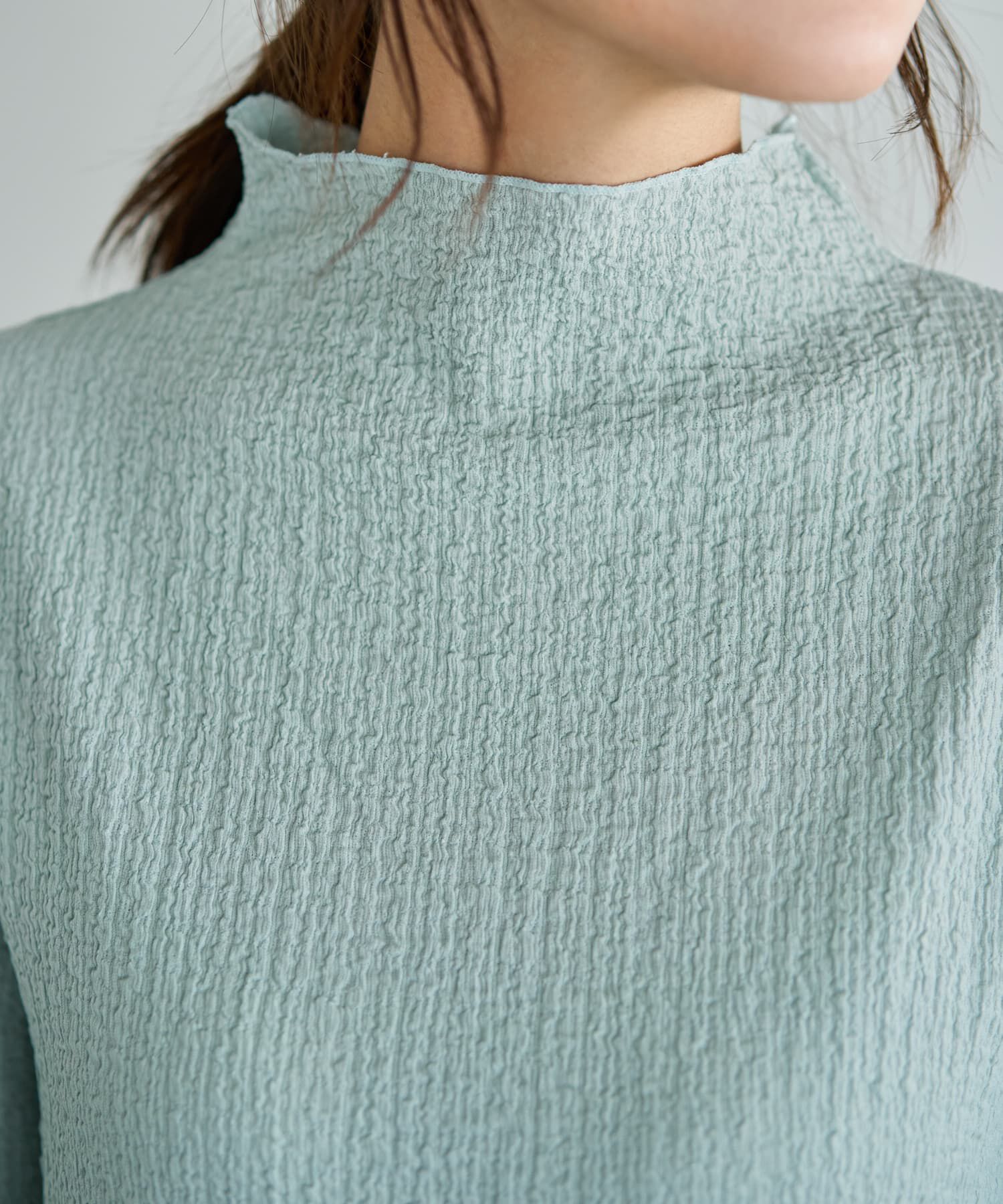 STYLE DELI「バブルシャーリングボトルネックトップス」|Tシャツ・カットソー|