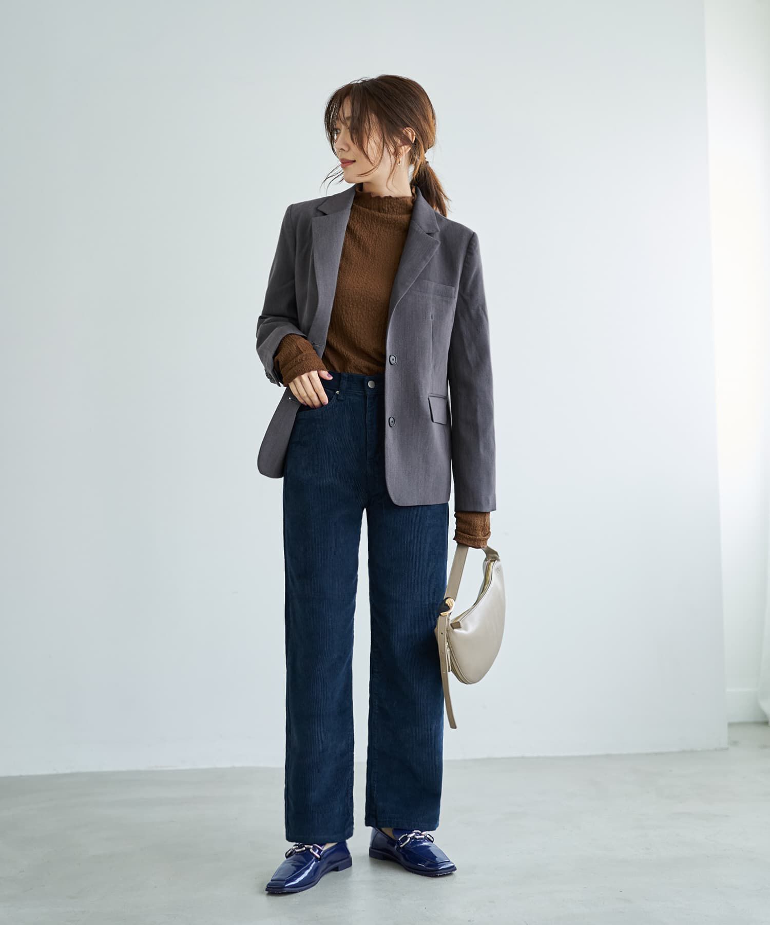 STYLE DELI「バブルシャーリングボトルネックトップス」|Tシャツ・カットソー|