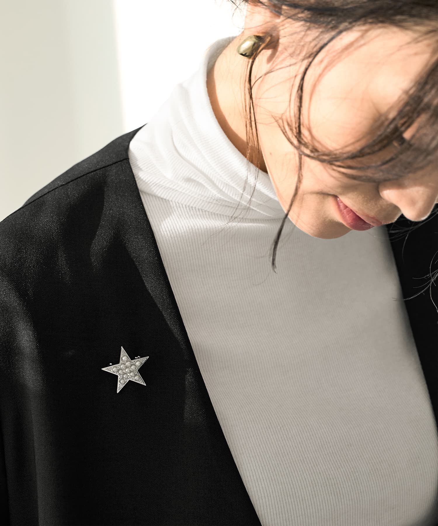 STYLE DELI「プチパールSTARブローチ」|ブローチ・コサージュ|