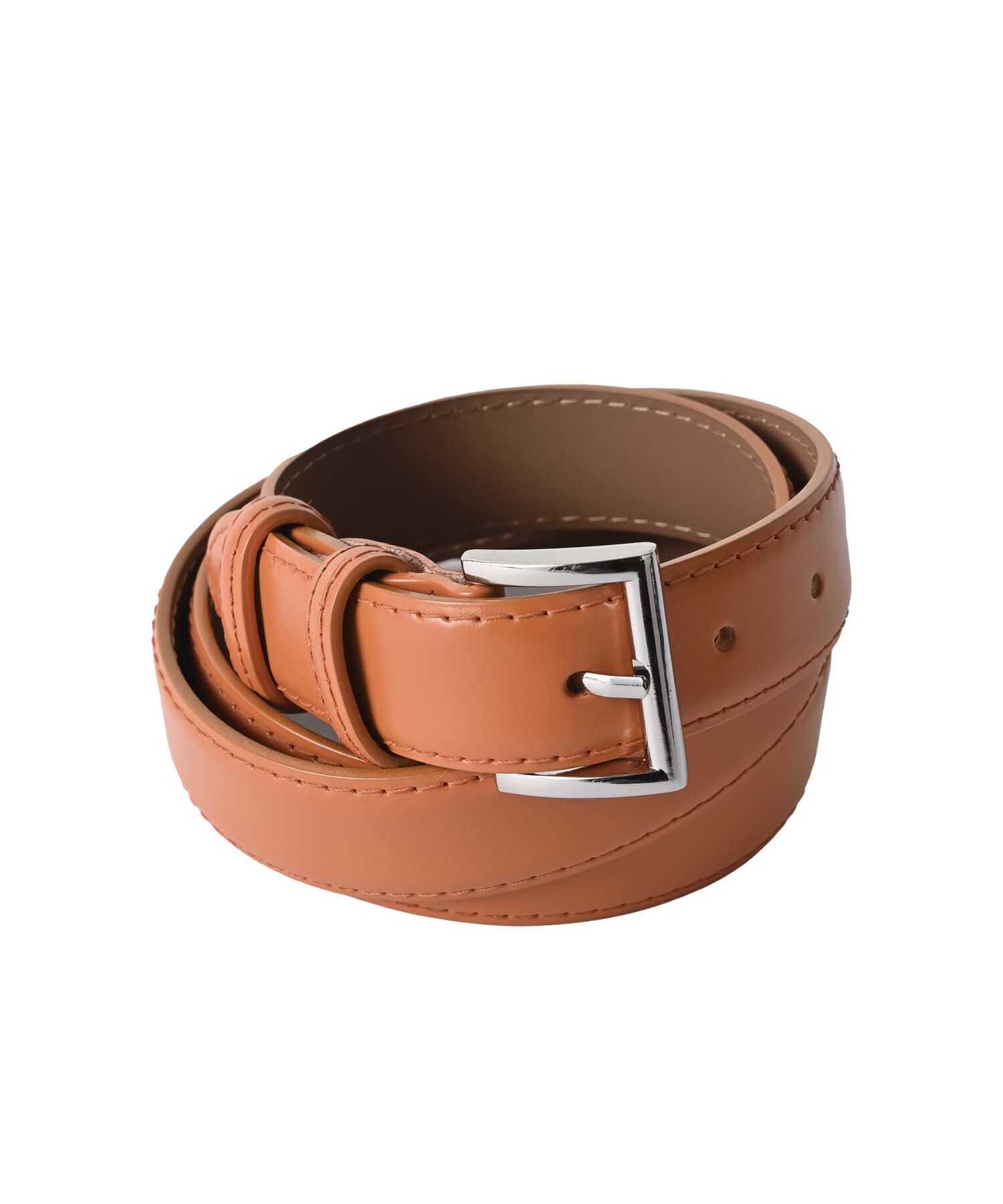 STYLE DELI「【DELI by】スクエアバックルリアルレザーベルト」|ベルト|オレンジブラウン