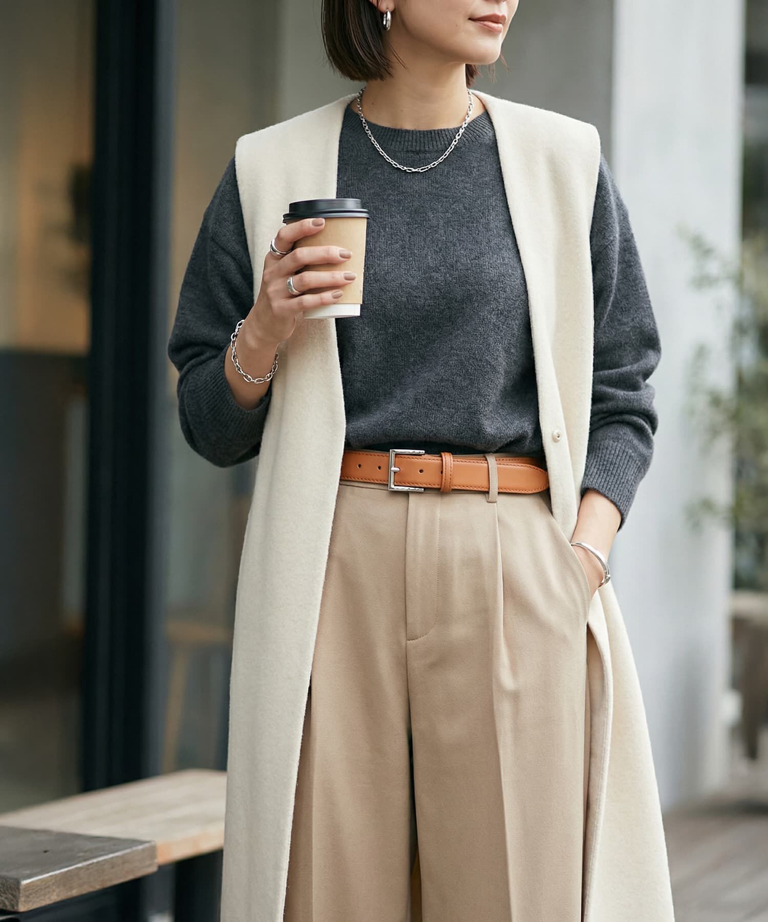 STYLE DELI「【DELI by】スクエアバックルリアルレザーベルト」|ベルト|