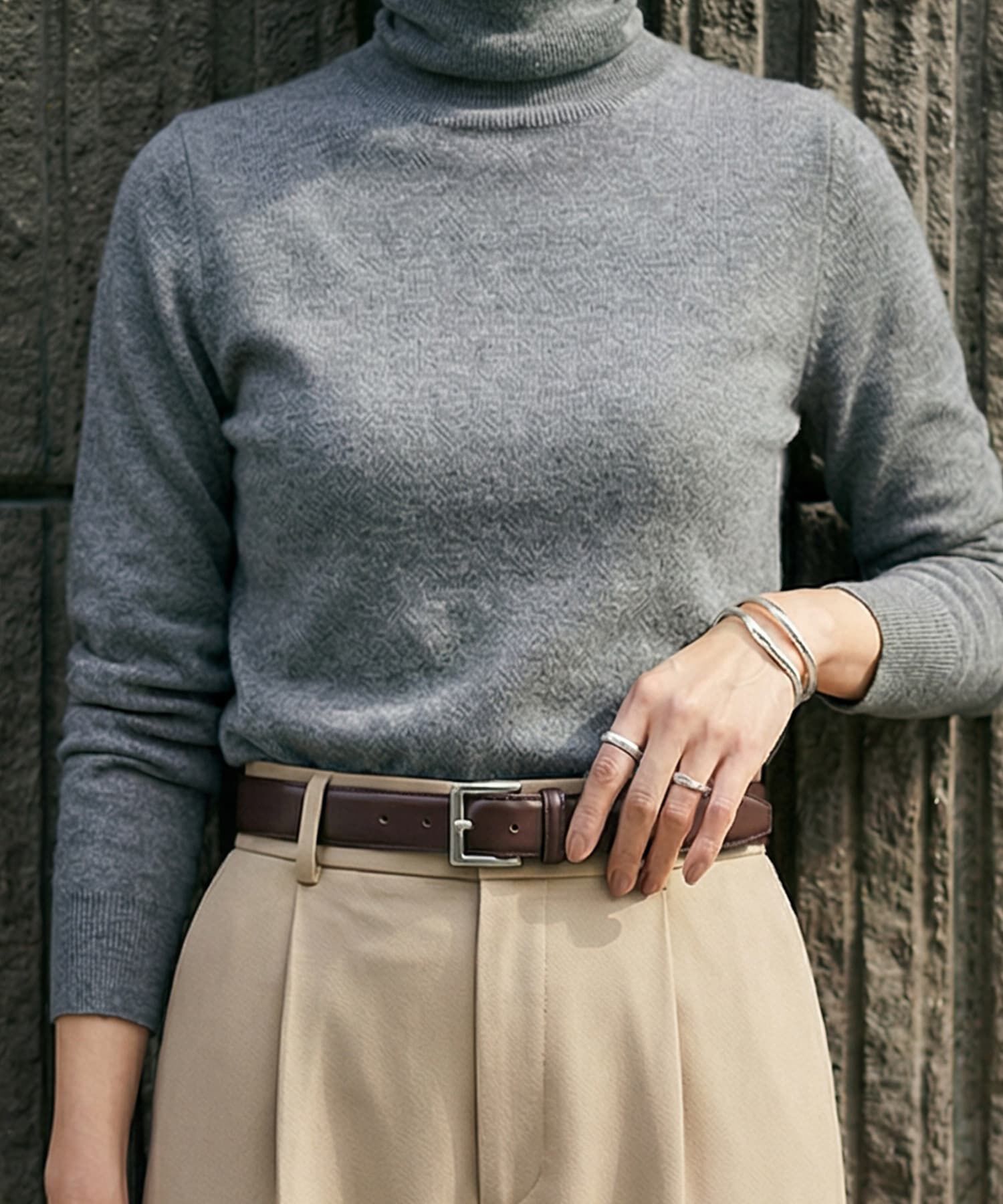 STYLE DELI「【DELI by】スクエアバックルリアルレザーベルト」|ベルト|ビーンズブラウン