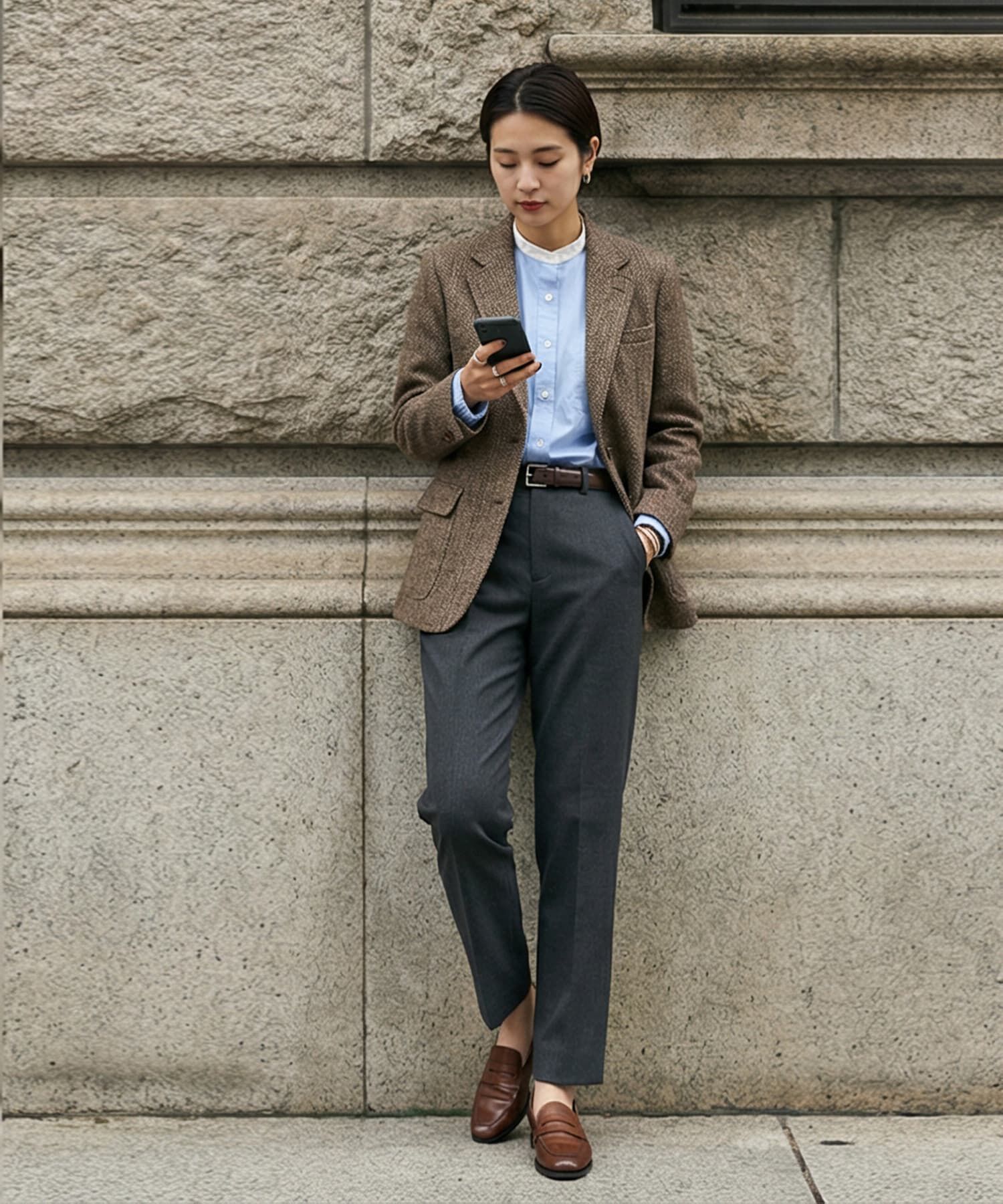 STYLE DELI「【DELI by】スクエアバックルリアルレザーベルト」|ベルト|