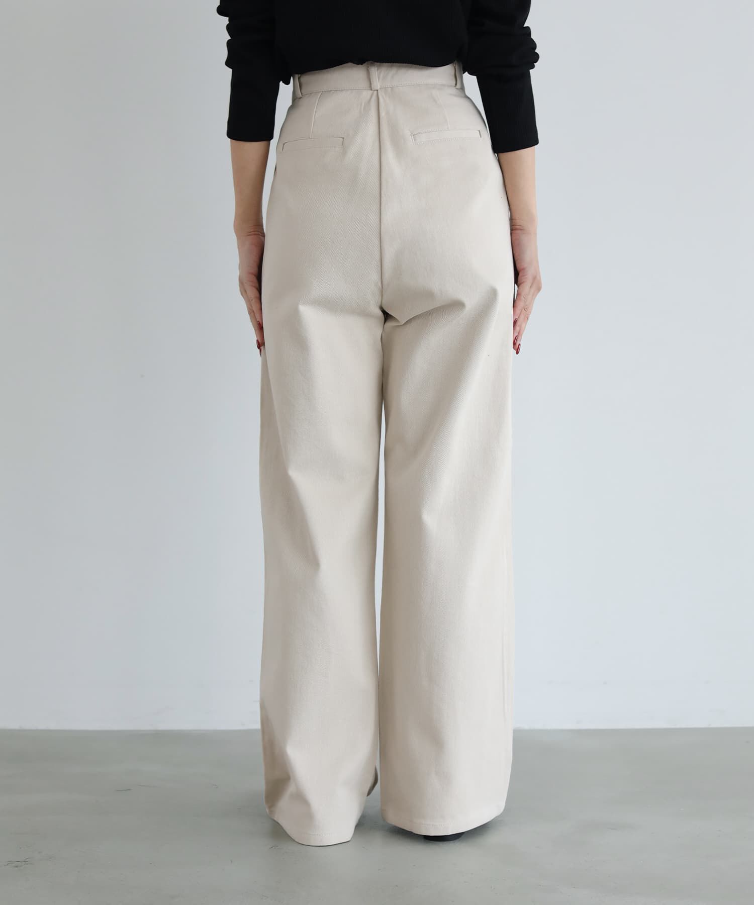 STYLE DELI「デニムライクコットンワイドパンツ」|デニム|