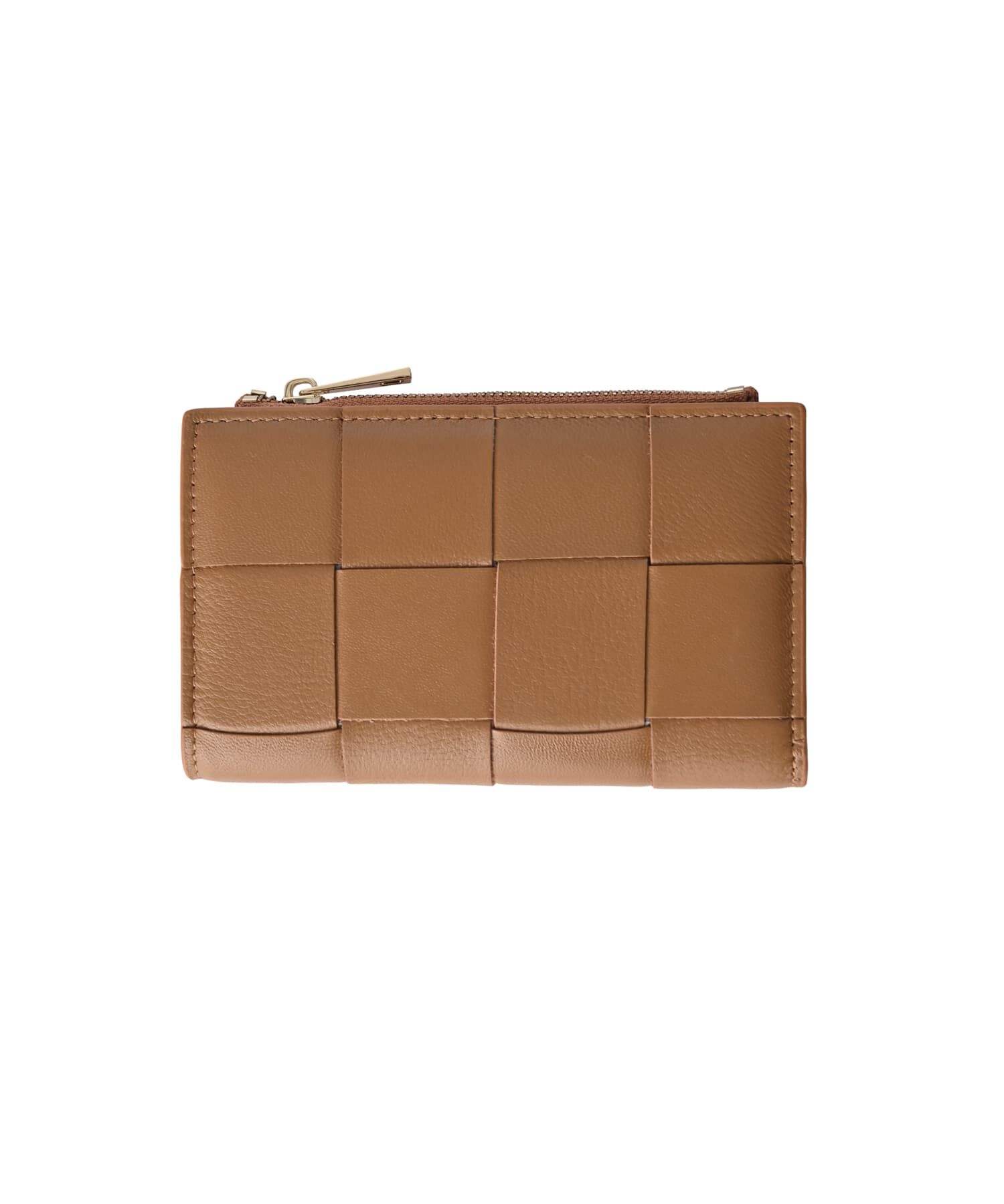 STYLE DELI「【DELI by】編み込みラムレザーロングウォレット」|コインケース|キャメル