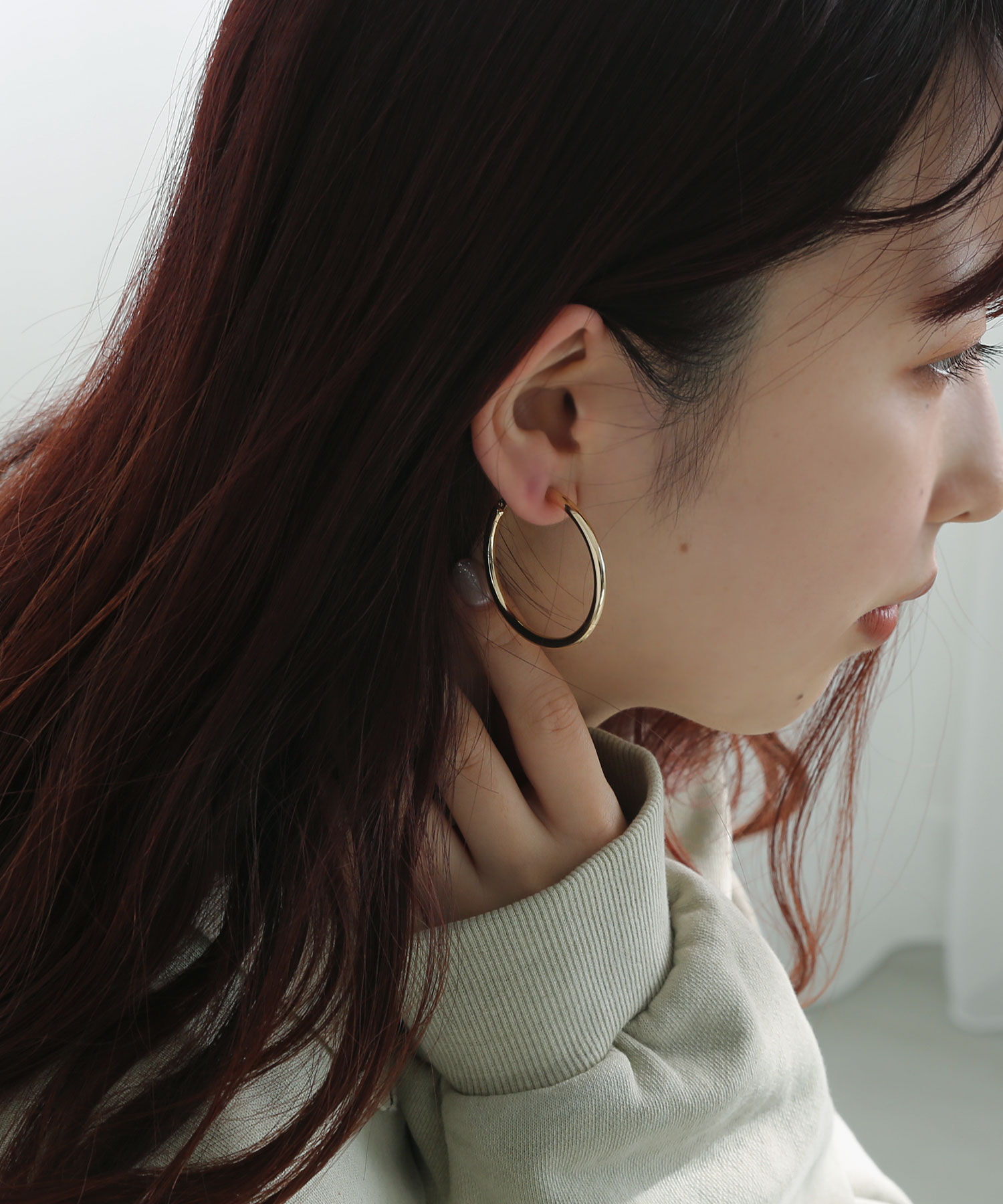 colleca la「ラウンドサークルフープイヤリング」|イヤリング|