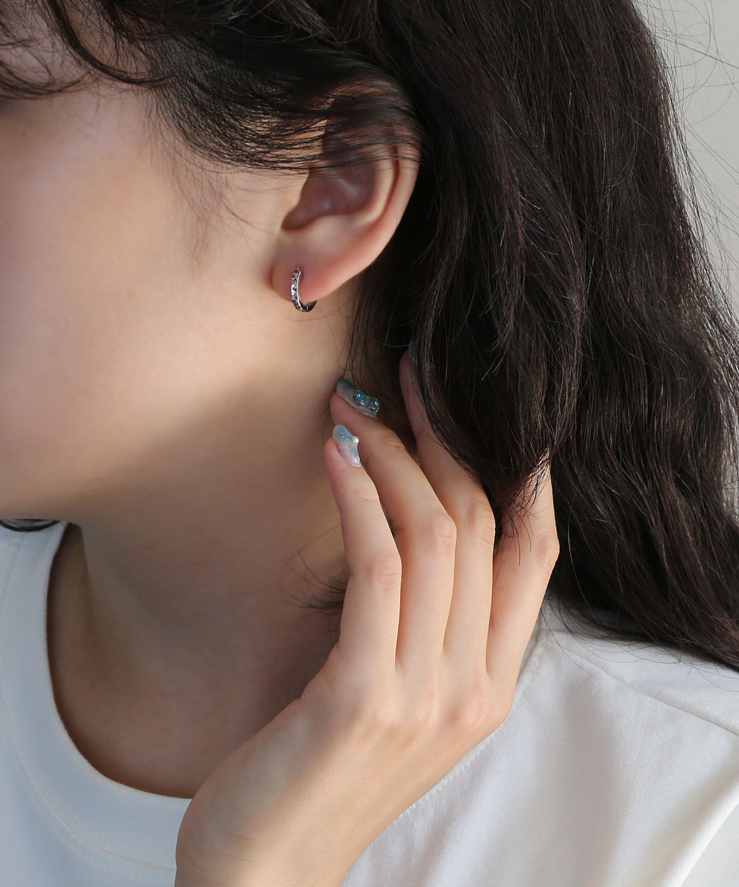 colleca la「[silver925]ミラーカット フープピアス〈金属アレルギー対応〉」|ピアス|