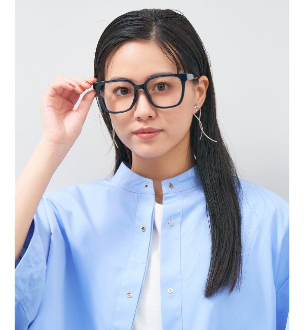  「ウェリントン型 メガネ│プラスチックフレーム│大きめ 小顔効果 ビッグシェイプ｜ レンズ交換券付」|メガネ|