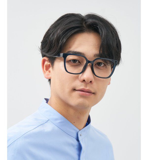  「ウェリントン型 メガネ│プラスチックフレーム│大きめ 小顔効果 ビッグシェイプ｜ レンズ交換券付」|メガネ|