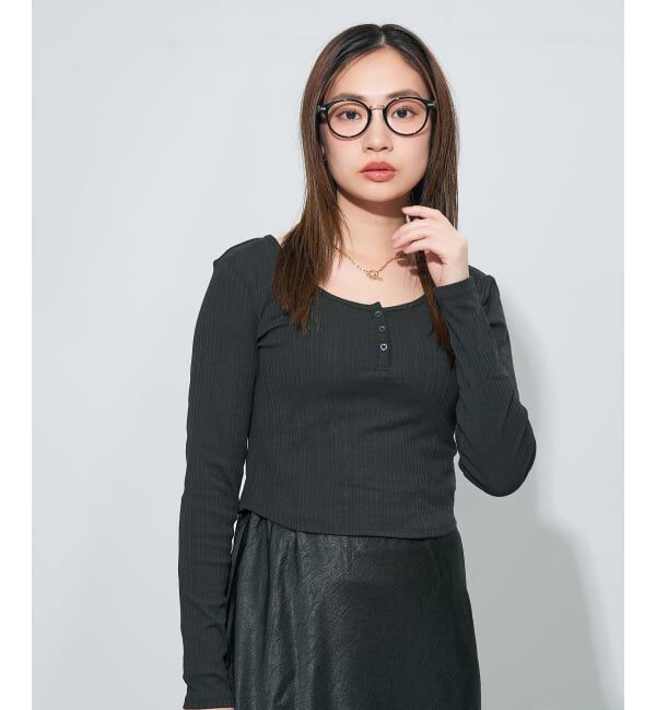  「ボストン型 メガネ | 中顔面短縮みえメガネ レザー調 ラバーテンプル 伊達メガネ CLASSIC レンズ交換券付」|メガネ|