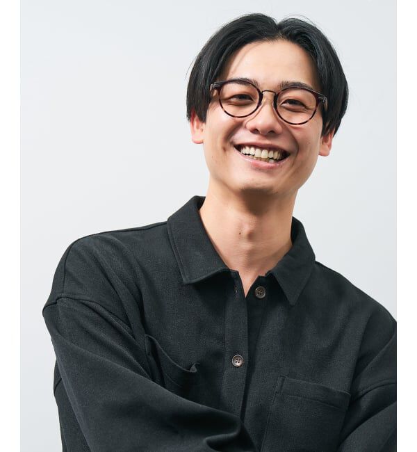  「ボストン型 メガネ | 中顔面短縮みえメガネ レザー調 ラバーテンプル 伊達メガネ CLASSIC レンズ交換券付」|メガネ|