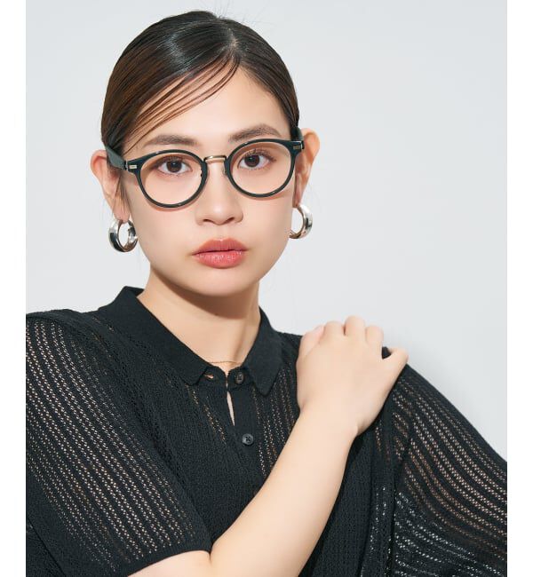  「ボストン型 メガネ | 中顔面短縮みえメガネ レザー調 ラバーテンプル 伊達メガネ CLASSIC レンズ交換券付」|メガネ|