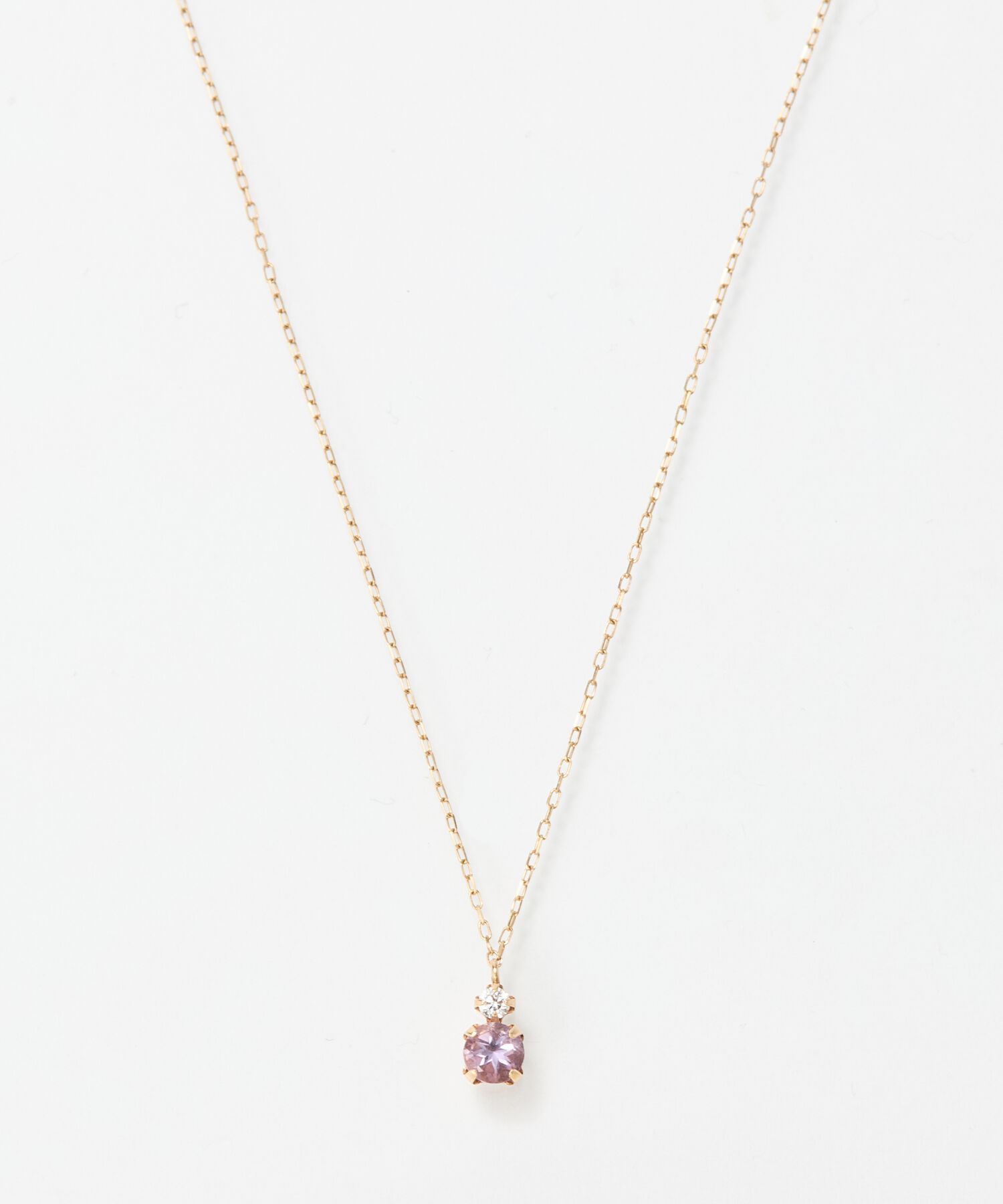 Phoebe「【K10】ジュエルラックネックレス　アメジスト/BOX付き/全長:40cm」|ネックレス|