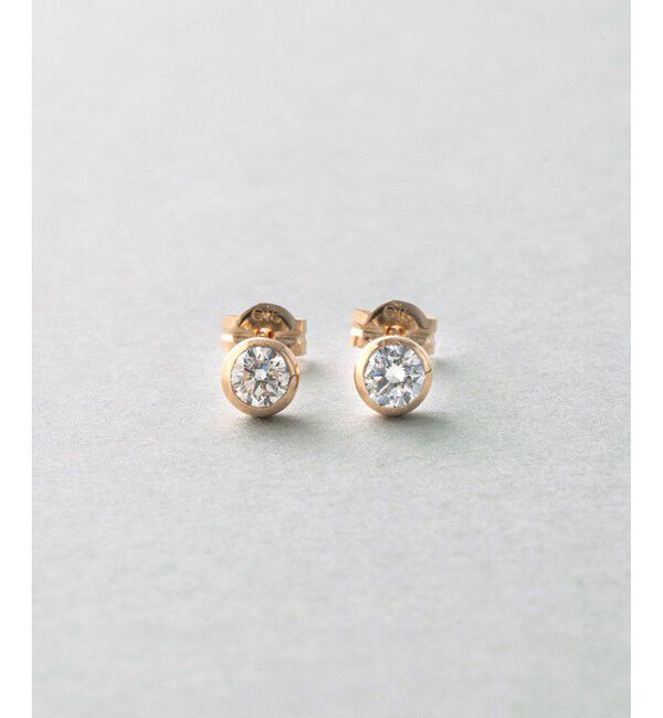ete「K18 ダイヤモンド 0.3ct ピアス「ブライト」」|ピアス|ピンクゴールド