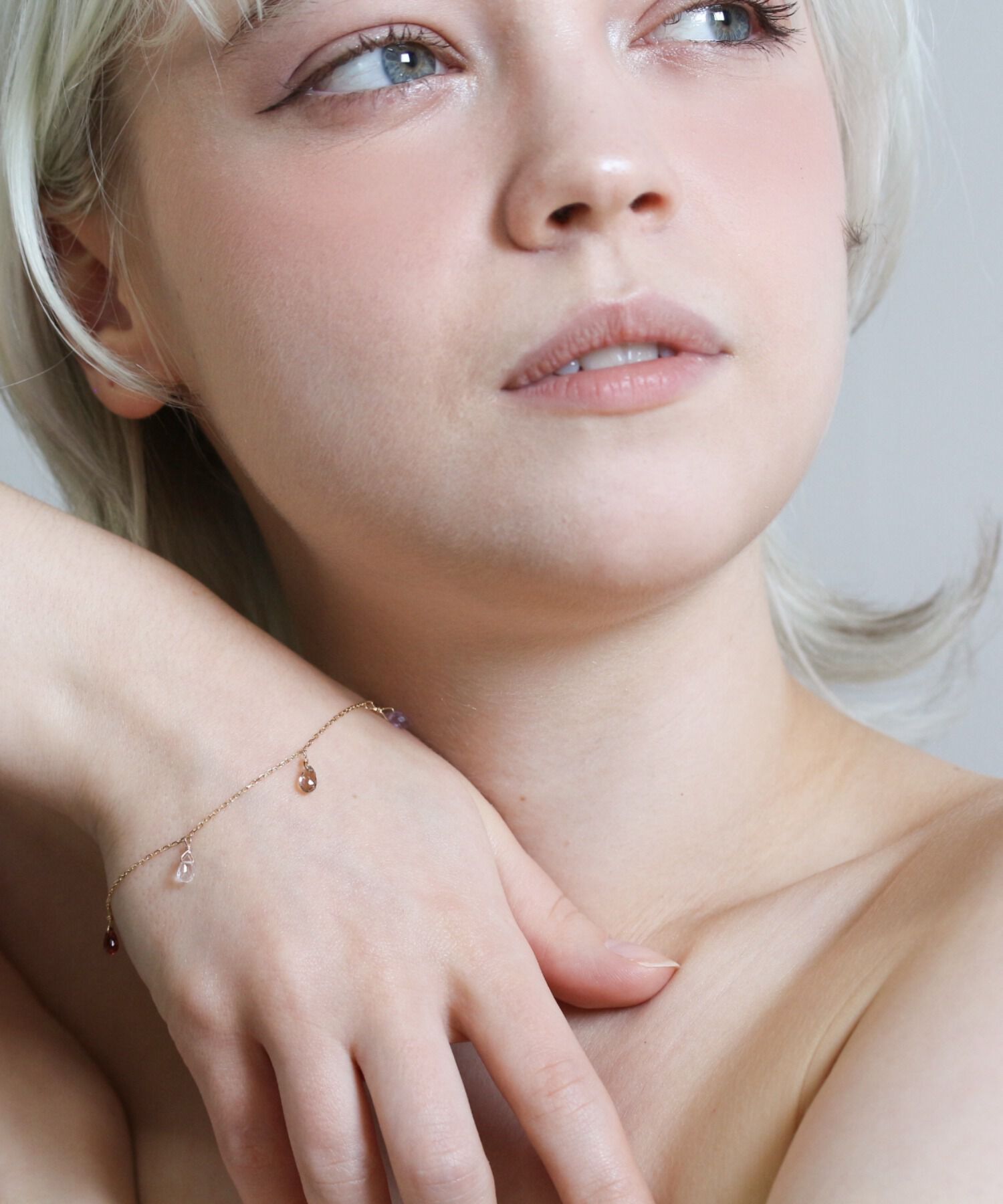  「マルチカラーストーン ブレスレット | K10YG」|ブレスレット・バングル|