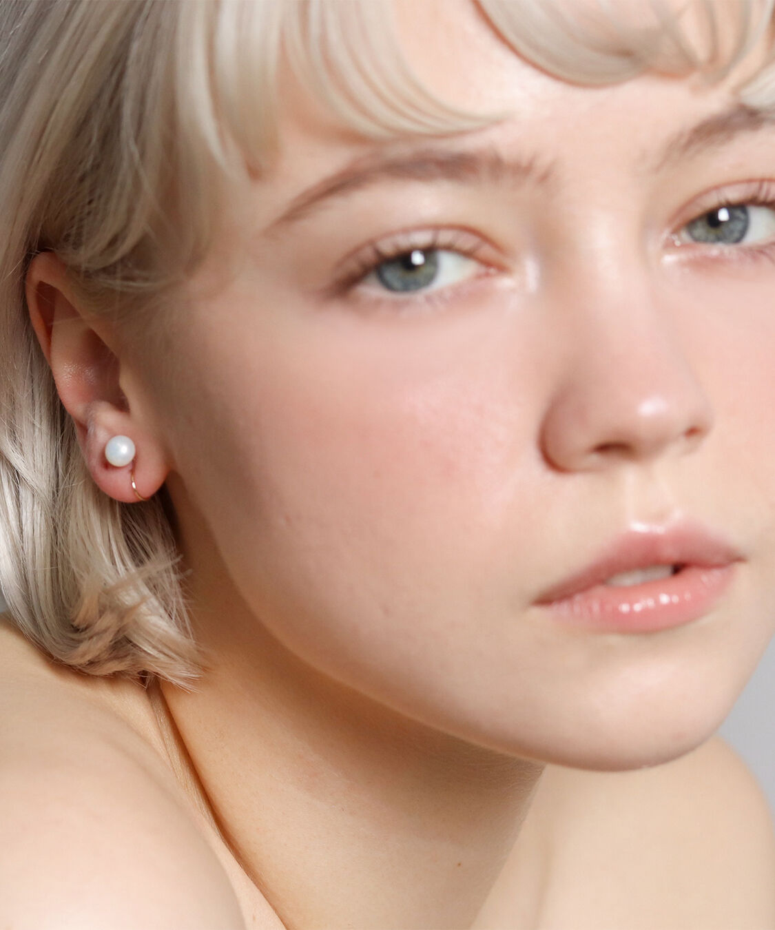  「K10YG 淡水パール イヤリング」|イヤリング|