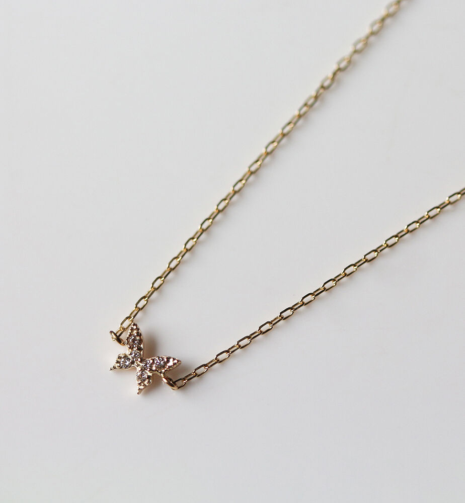  「ダイヤモンド バタフライ ブレスレット | K10YG」|ブレスレット・バングル|K10 イエローゴールド
