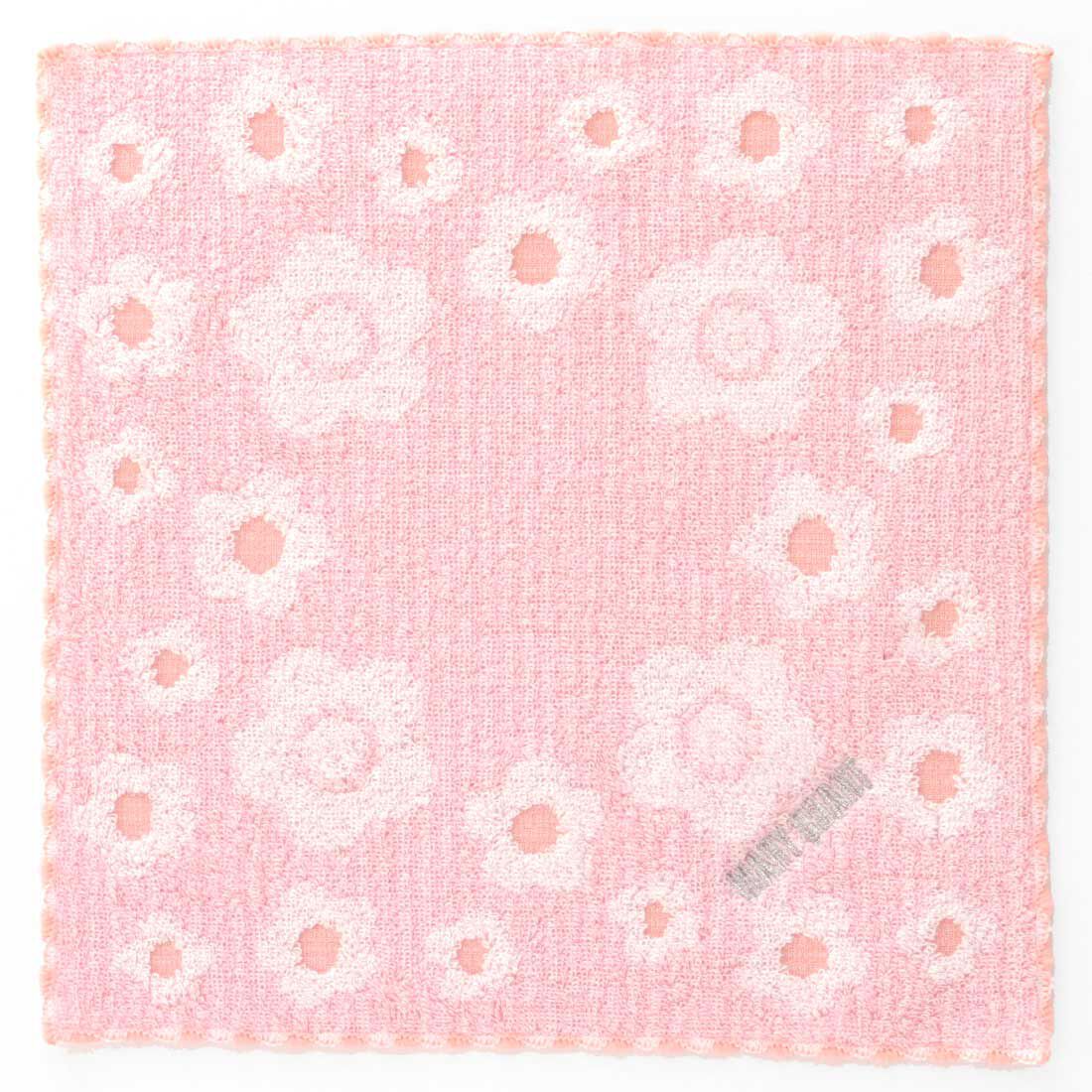  「MARY QUANT タオルハンカチ＜デイジーストライプ＞」|タオル|ピンク