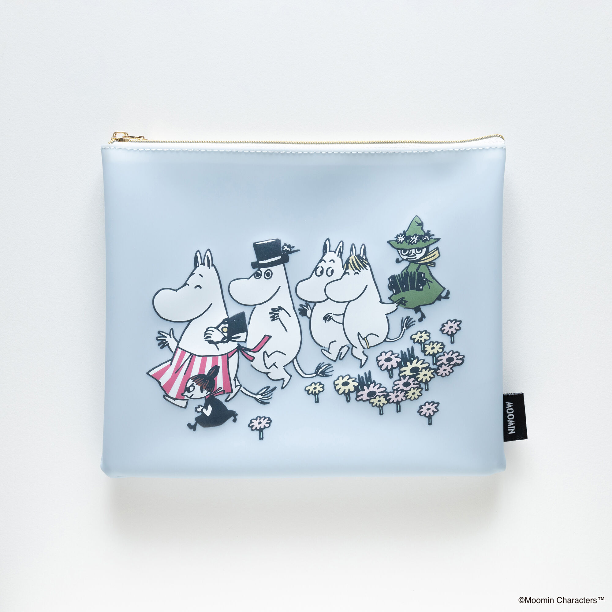  「MOOMIN COMIC MAT PVC フラットポーチ」|ポーチ|BLU