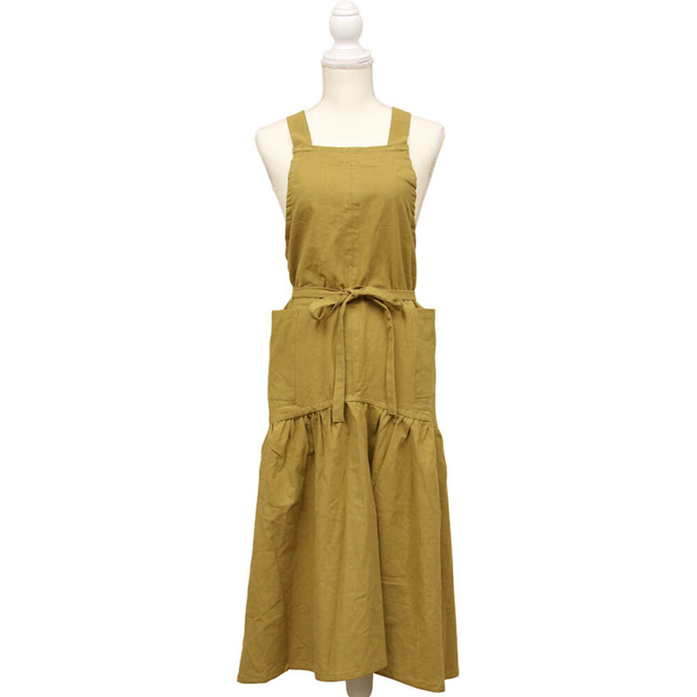 BACKYARD FAMILY「エプロン おしゃれ 大人 通販 サーケル ロング ドレスエプロン 前掛け エプロンドレス」|その他|イエロー1
