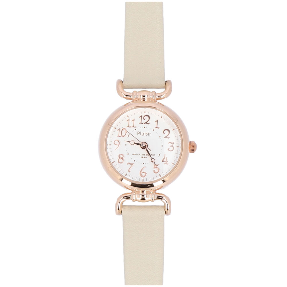 BACKYARD FAMILY「Plaisir プレジール 腕時計 ベルト レディース 通販 ニッケルフリー ベルトウォッチ」|腕時計|ホワイト1