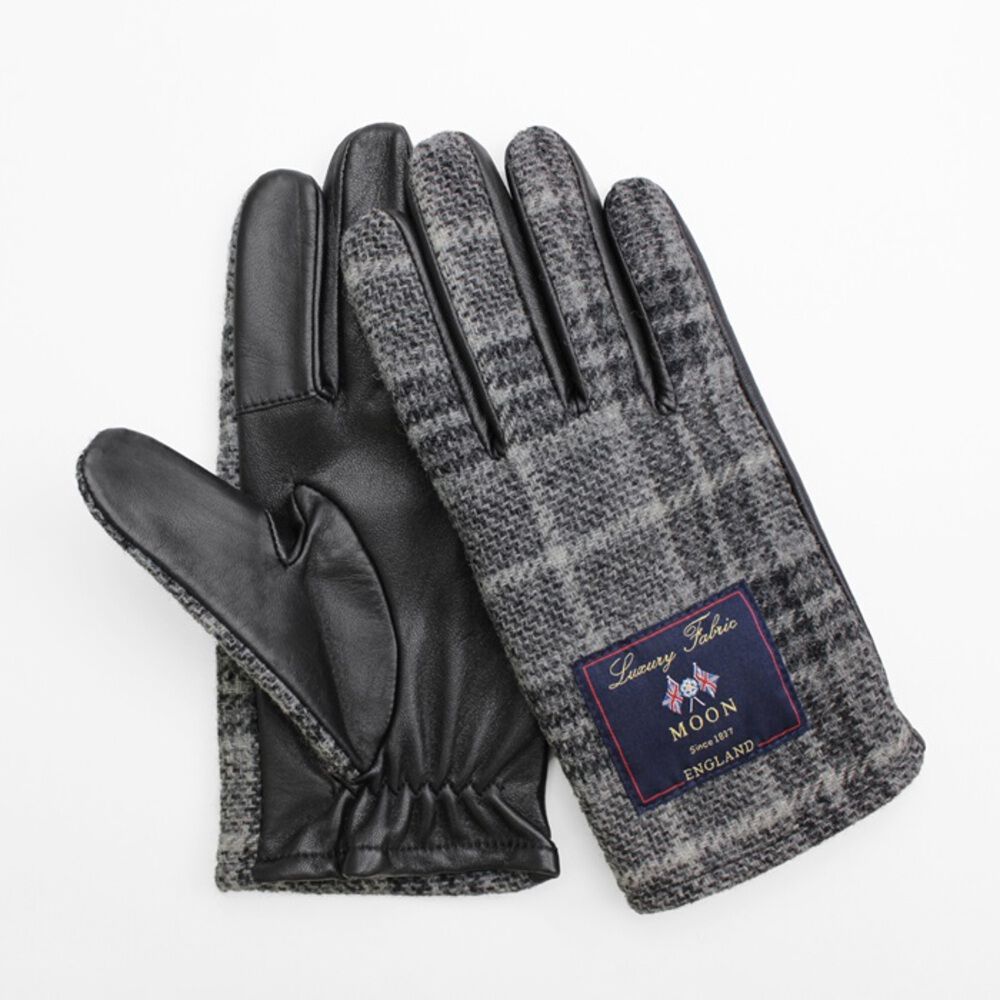 BACKYARD FAMILY「クロダ 手袋 メンズ 通販 ウール 革手袋 グローブ メンズ手袋 手ぶくろ メンズ手袋スマホ対応」|手袋|グレー1