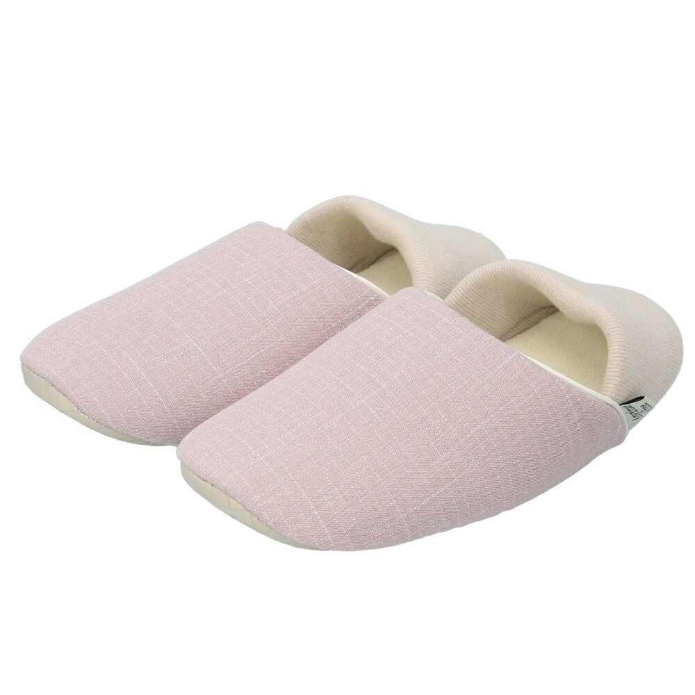 BACKYARD FAMILY「防災スリッパ 通販 スリッパ 前詰まりスリッパ ルームシューズ 室内履き 踏み抜き防止 蓄光テープ」|ルームシューズ|ピンク1