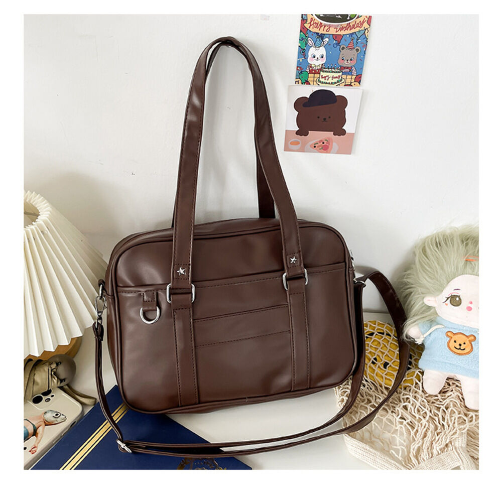 BACKYARD FAMILY「スクールバッグ 高校生 ショルダー 大容量 通販 スクールボストン スクールバック 学生鞄 肩掛け」|その他|ブラウン1