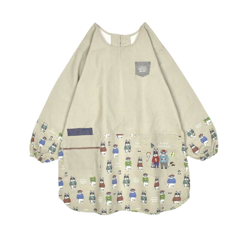 BACKYARD FAMILY「割烹着 保育士 通販 かっぽう着 割烹着おしゃれ スモック チュニック エプロン クスグルジャパン」|その他|ベージュ2