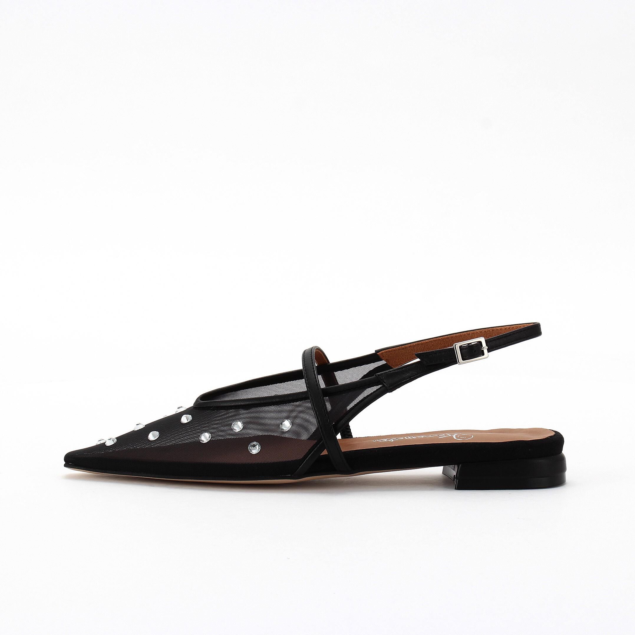 銀座かねまつ「【本革】シアーバックベルトパンプス」|パンプス|