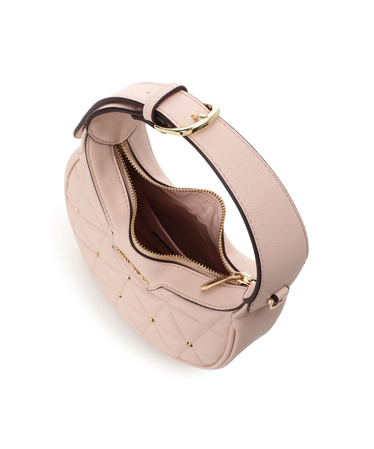 Samantha Vega「キルティングスタッズハーフムーンバッグ」|ハンドバッグ|