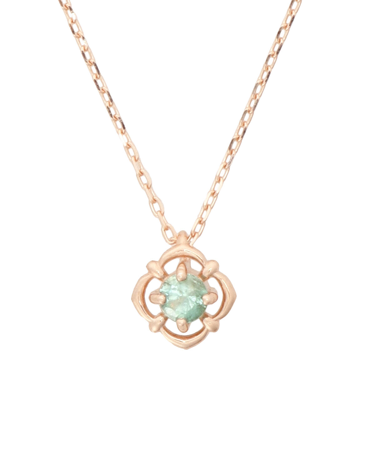 Samantha Tiara「K10PG エメラルドネックレス≪5月 誕生石≫」|ネックレス|K10 PG