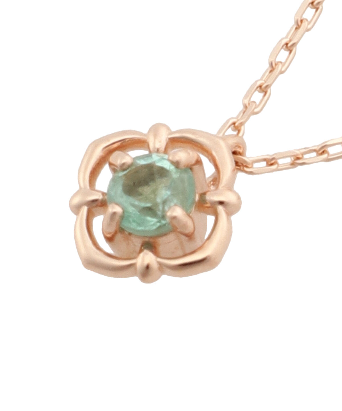 Samantha Tiara「K10PG エメラルドネックレス≪5月 誕生石≫」|ネックレス|